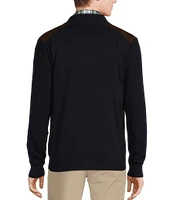 Roundtree & Yorke Long Sleeve Textured Solid Full-Zip Sweater