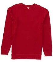 Roundtree & Yorke Long Sleeve Waffle-Knit Sleep T-Shirt