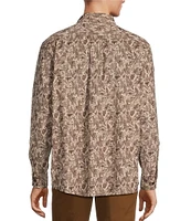 Roundtree & Yorke Long Sleeve Woodland Print Corduroy Sport Shirt