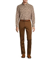 Roundtree & Yorke Long Sleeve Woodland Print Corduroy Sport Shirt