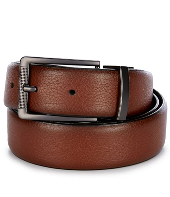 Roundtree & Yorke Luggage Burnished Reversible Leather Belt