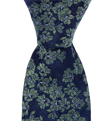 Roundtree & Yorke Margy Floral 2 3/4#double; Silk Tie