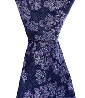 Roundtree & Yorke Margy Floral 2 3/4#double; Silk Tie