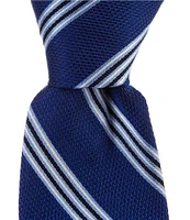 Roundtree & Yorke Multi Stripe 3 1/8#double; Woven Silk Tie