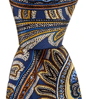 Roundtree & Yorke Paisley Print 3 1/4#double; Woven Silk Tie