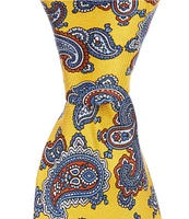 Roundtree & Yorke Paisley Print 3 1/8#double; Woven Silk Tie