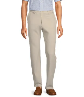 Roundtree & Yorke Performance Andrew Straight Fit Flat Front Chino Pants