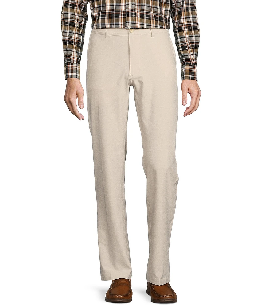 Roundtree & Yorke Performance Andrew Straight Fit Flat Front Heathered Pants