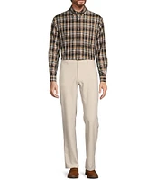 Roundtree & Yorke Performance Andrew Straight Fit Flat Front Heathered Pants