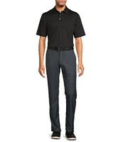 Roundtree & Yorke Performance Andrew Straight Fit Flat Front Herringbone Pants