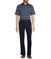 Roundtree & Yorke Performance Andrew Straight Fit Flat Front Solid Pants