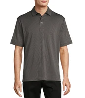 Roundtree & Yorke Performance Big & Tall The Fairway Short Sleeve Jacquard Polo Shirt