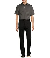 Roundtree & Yorke Performance Big & Tall The Fairway Short Sleeve Jacquard Polo Shirt