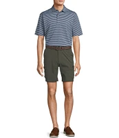 Roundtree & Yorke Performance Classic Fit Flat Front 9#double; Cargo Shorts