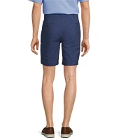 Roundtree & Yorke Performance Classic Fit Flat Front 9#double; Grid Heathered Shorts