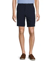 Roundtree & Yorke Performance Classic Fit Flat Front 9#double; Seersucker Shorts