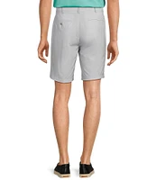 Roundtree & Yorke Performance Classic Fit Flat Front 9#double; Tonal Geo Printed Shorts