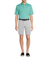 Roundtree & Yorke Performance Classic Fit Flat Front 9#double; Tonal Geo Printed Shorts