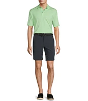 Roundtree & Yorke Performance Classic Fit Flat Front 9#double; Tonal Geo Printed Shorts