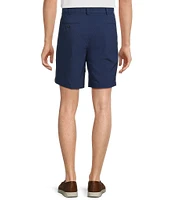 Roundtree & Yorke Performance Classic Fit Flat Front 9#double; Tonal Geo Printed Shorts