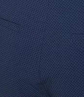 Roundtree & Yorke Performance Classic Fit Flat Front 9#double; Tonal Geo Printed Shorts