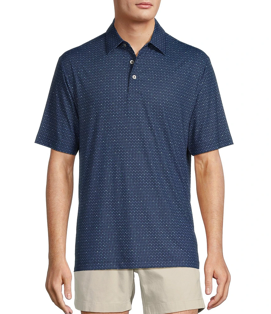 Roundtree & Yorke Performance Cocktail Print Polo Shirt