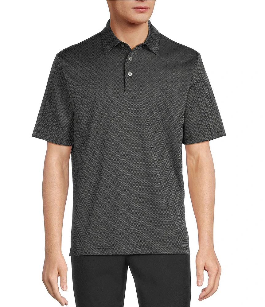 Roundtree & Yorke Performance Diamond Jacquard Polo Shirt
