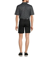 Roundtree & Yorke Performance Flat Front Straight Fit Printed 8#double; Inseam Shorts