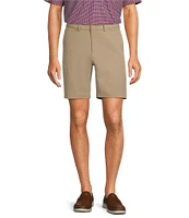 Roundtree & Yorke Performance Flat Front Straight Fit Printed 8#double; Inseam Shorts