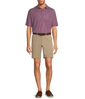 Roundtree & Yorke Performance Flat Front Straight Fit Printed 8#double; Inseam Shorts