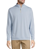 Roundtree & Yorke Performance Long Sleeve French Terry Solid Quarter Zip Pullover