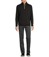 Roundtree & Yorke Performance Long Sleeve French Terry Solid Quarter Zip Pullover