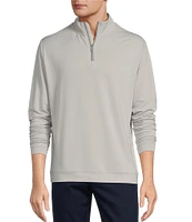 Roundtree & Yorke Performance Long Sleeve French Terry Solid Quarter Zip Pullover