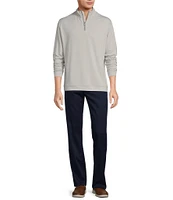 Roundtree & Yorke Performance Long Sleeve French Terry Solid Quarter Zip Pullover