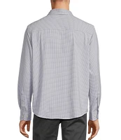 Roundtree & Yorke Performance Long Sleeve Mini Check Coat Front Shirt