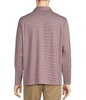 Roundtree & Yorke Performance Long Sleeve Mini-Pattern Polo Shirt