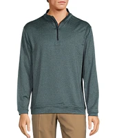 Roundtree & Yorke Performance Long Sleeve Quarter-Zip Jacquard Pullover