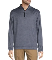 Roundtree & Yorke Performance Long Sleeve Quarter-Zip Jacquard Pullover