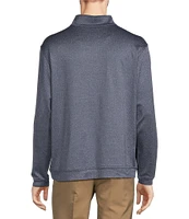 Roundtree & Yorke Performance Long Sleeve Quarter-Zip Jacquard Pullover