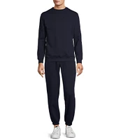 Roundtree & Yorke Performance Long Sleeve Solid Fleece Crewneck Pullover