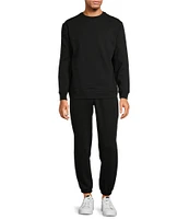 Roundtree & Yorke Performance Long Sleeve Solid Fleece Crewneck Pullover