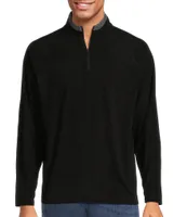 Roundtree & Yorke Performance Long Sleeve Solid Fleece Quarter Zip Pullover