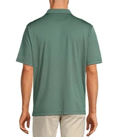 Roundtree & Yorke Performance Placed Jacquard Polo Shirt