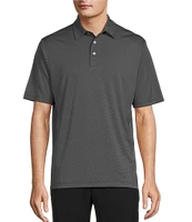 Roundtree & Yorke Performance Placed Jacquard Polo Shirt