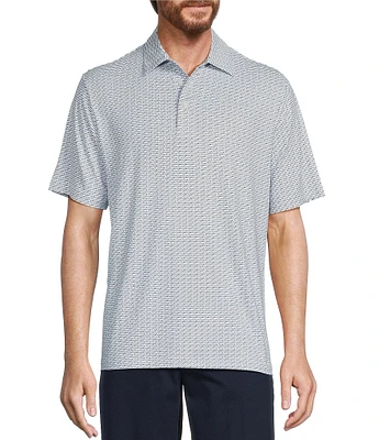 Roundtree & Yorke Performance Short Sleeve Conversational Nail Print Polo Shirt