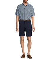 Roundtree & Yorke Performance Short Sleeve Floral Print Polo Shirt