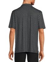 Roundtree & Yorke Performance Short Sleeve Football Print Polo Shirt