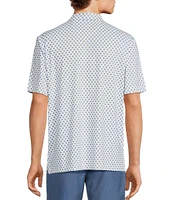 Roundtree & Yorke Performance Short Sleeve Football Print Polo Shirt