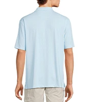 Roundtree & Yorke Performance Short Sleeve Geo Print Polo Shirt