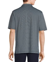 Roundtree & Yorke Performance Short Sleeve Horizontal Textured Jacquard Polo Shirt